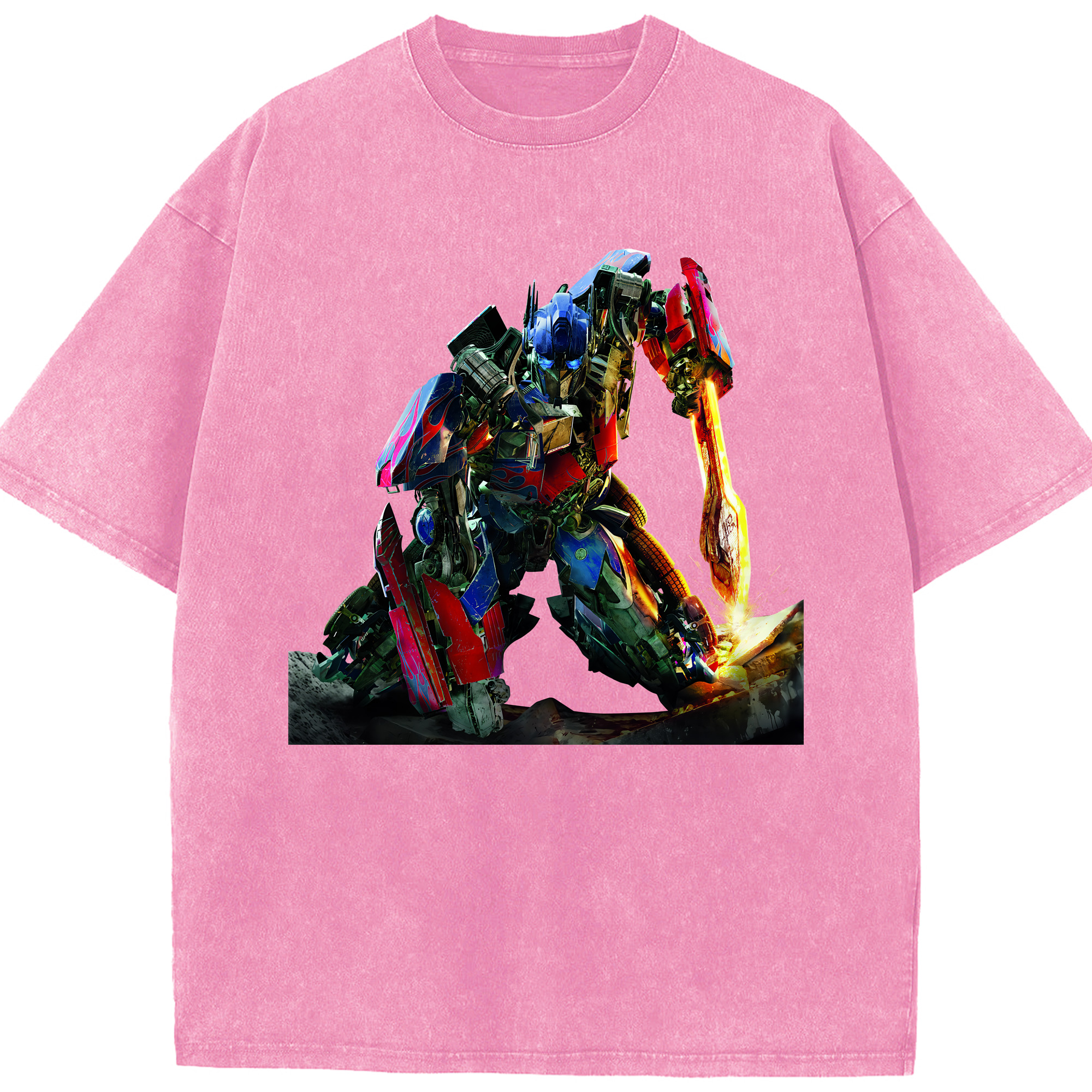 （画像用） Transformers トランスフォーマー 綿100% ヴィンテージ風 半袖Tシャツ（フロントプリント）